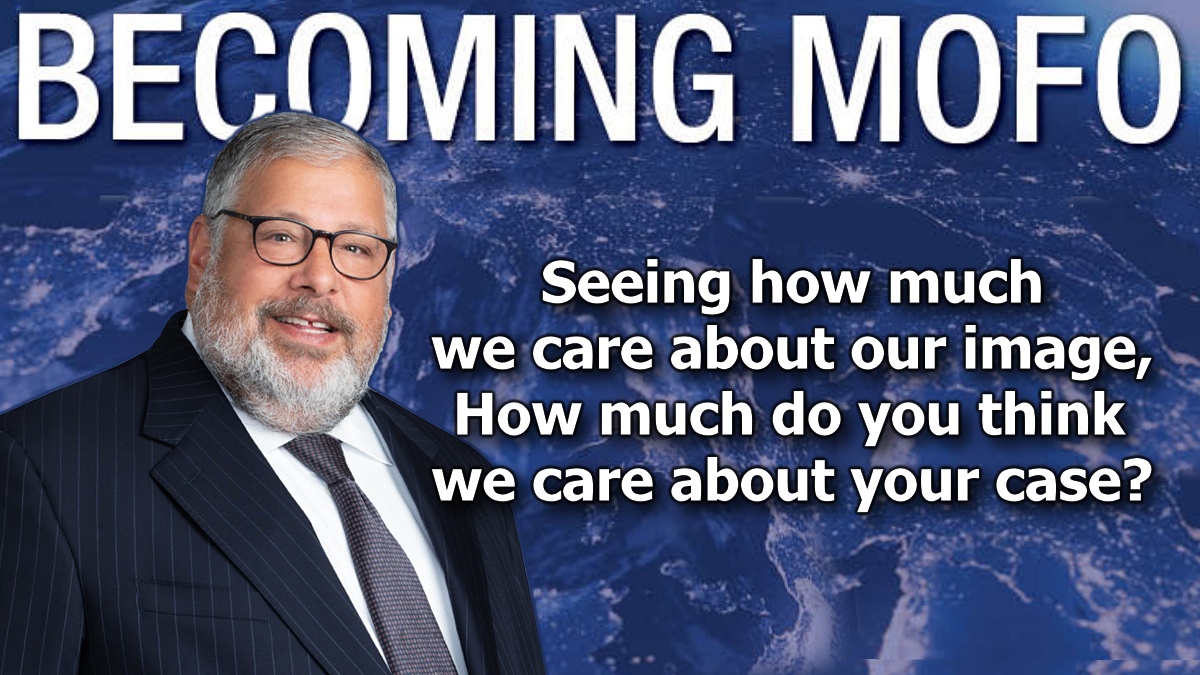 #BigLaw & #AmLaw100 Billion Dollar Revenue powerhouse of MorrisonFoerster mansplains their MoFo nature, And urges their clients to wonder how much they care about their case