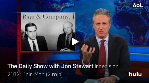 Mitt Romney Hypocrisy Attacked by Jon Stewart on the Daily Show